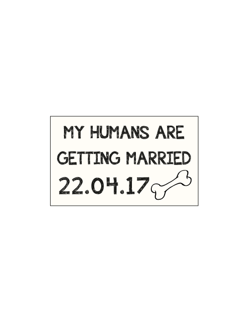 Save The Date Sign - Dog Sign