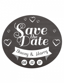 Save The Date Sign - Oval