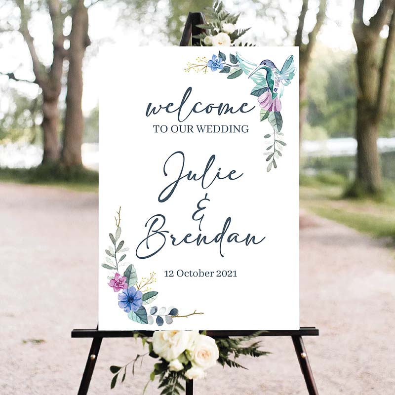 Welcome Sign - Chalk Birds - Image 2