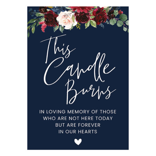 Candle Sign - Navy