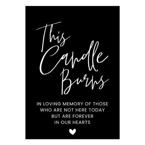 Candle Sign - Black