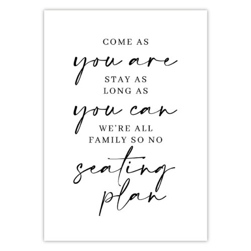 Come As You Are Sign - Wood