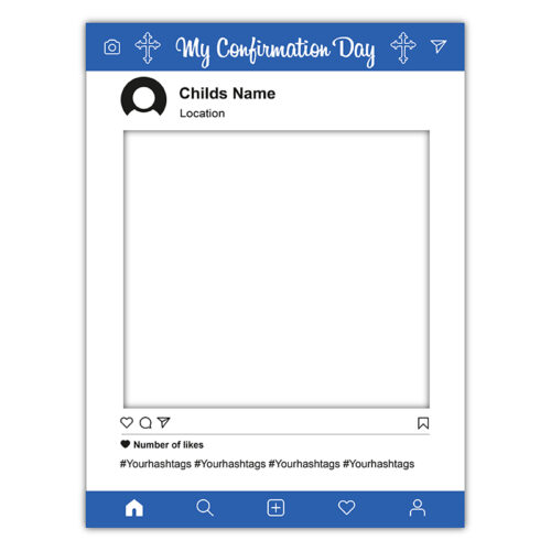 Confirmation Day Frame - Blue