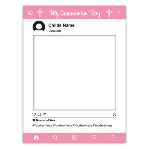 Communion Day Frame - Pink