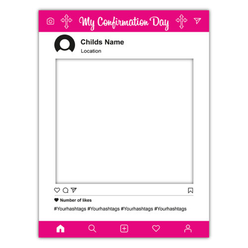 Confirmation Day Frame - Pink