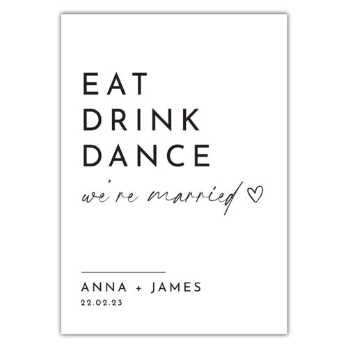 Eat Drink Dance Sign