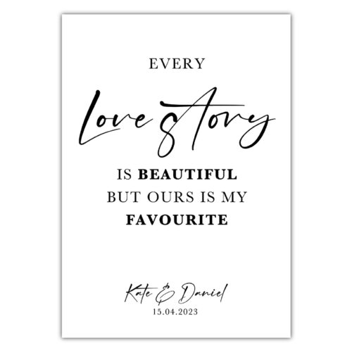 Love Story Sign - Ivory
