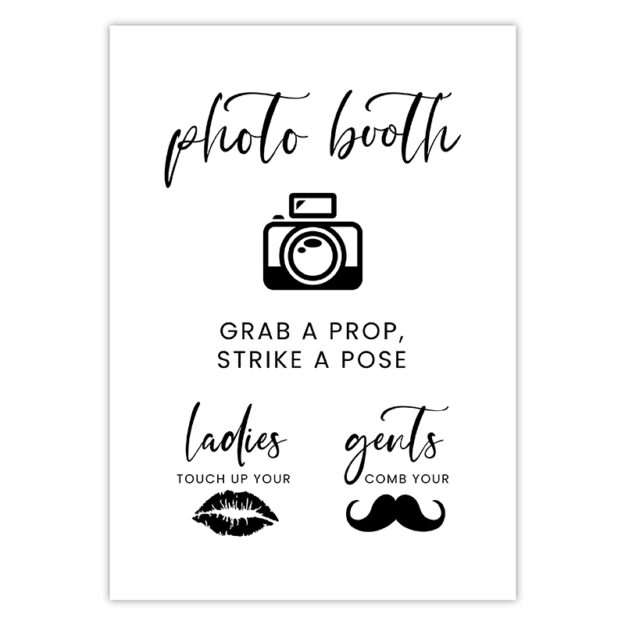 Photobooth Sign - Black