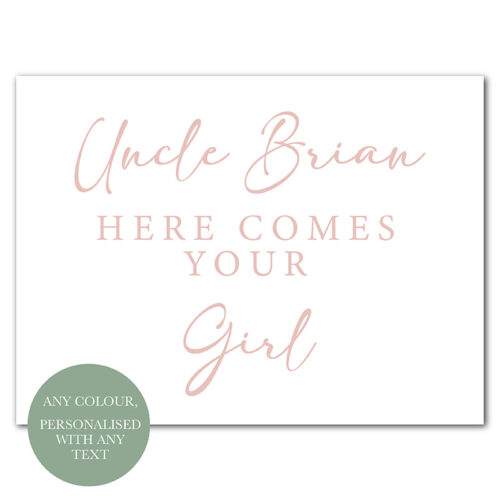 Wedding Sign - Pink & White Bubbly