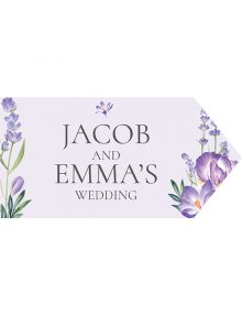 Wedding Road Sign - Purple