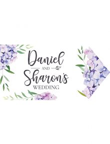 Wedding Road Sign - Lilac