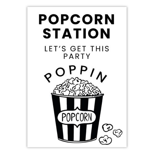Popcorn Station Sign
