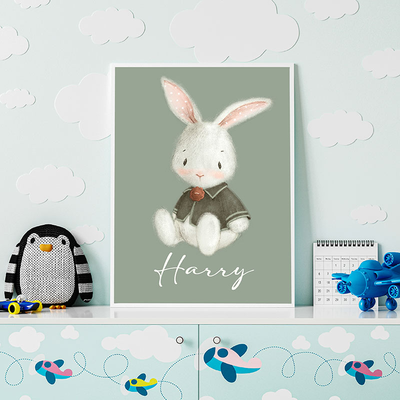 Bunny Green - Bedroom Wall Sign - Image 2