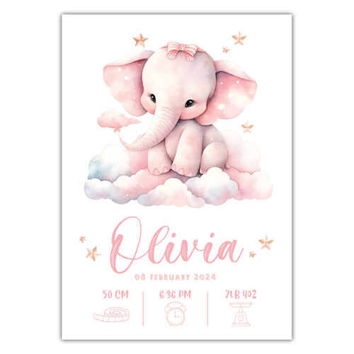 Elephant Pink - Bedroom Wall Sign