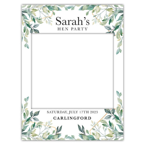 Green Floral Hen Party Frame