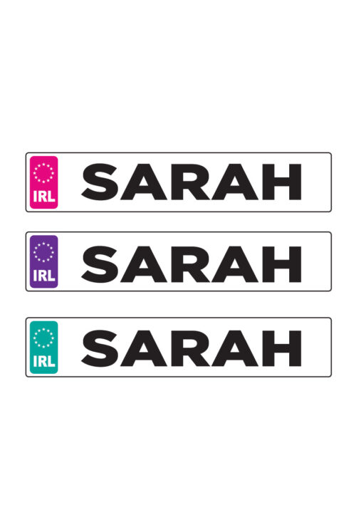 Girls Toy Number Plate