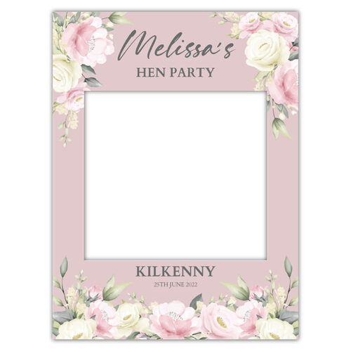 Pink Floral Hen Party Frame
