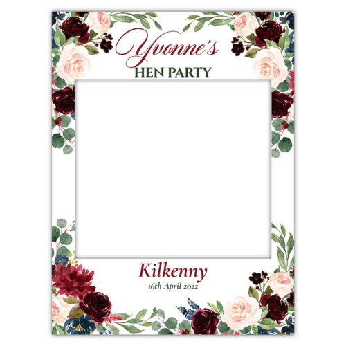 Rose Floral Hen Party Frame