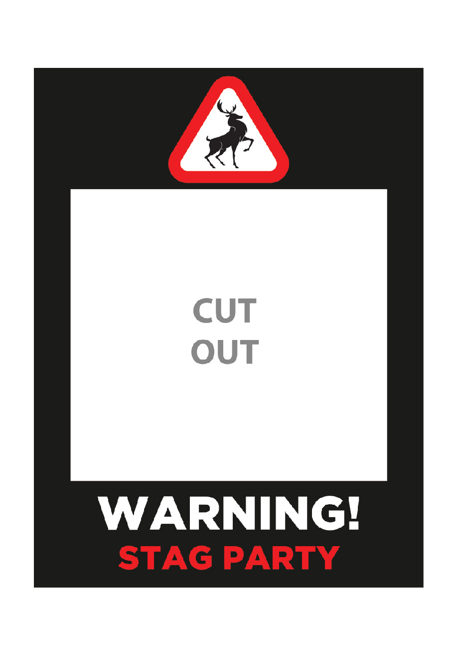 Warning Stag Party Frame The Perfect Party Photo Prop For The Lads