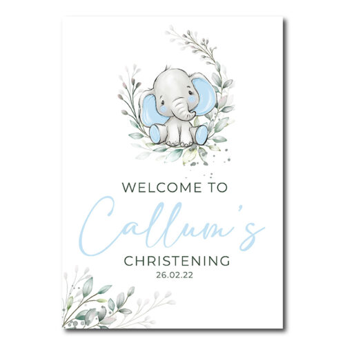 welcome sign christening