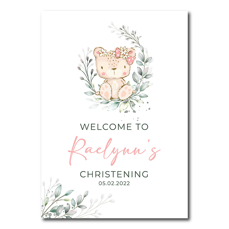 Christening welcome sign