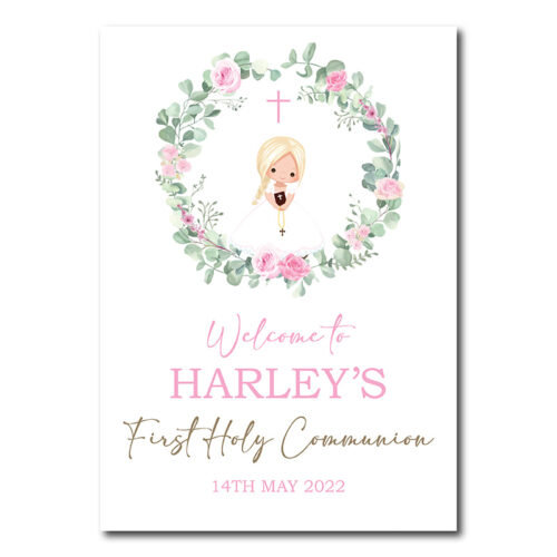 Communion Welcome Sign - Girl