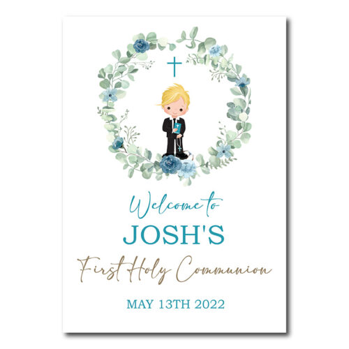 Communion Welcome Sign - Boy