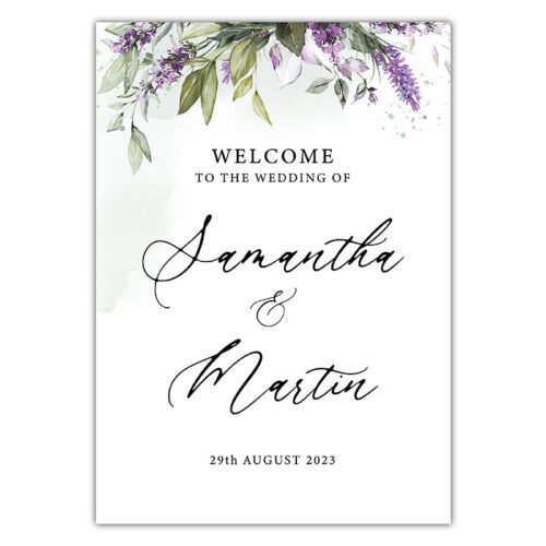 Welcome Sign - Purple