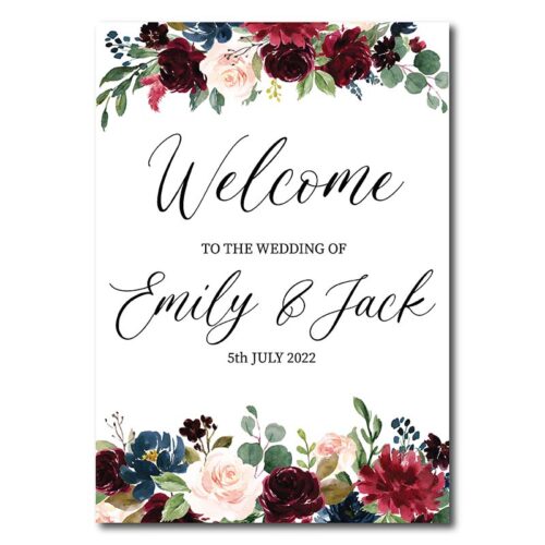 Welcome Sign - Rose