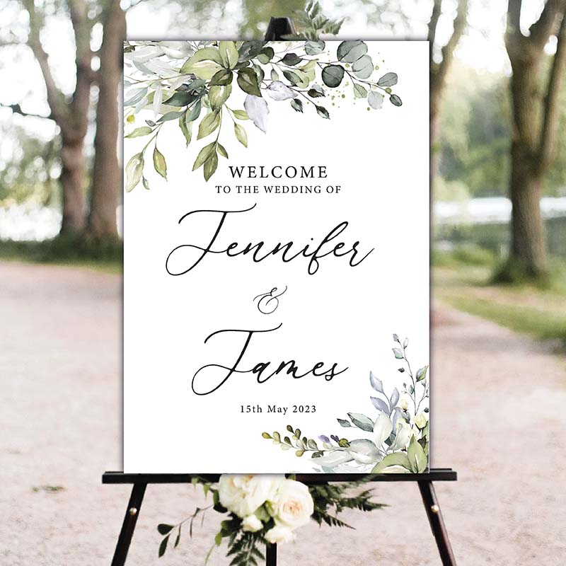Welcome Sign - Green Leaf - Image 2