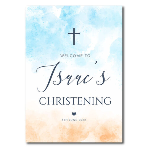welcome sign christening