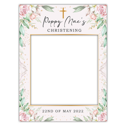 Christening Frame - Blush