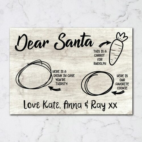 personalised santa placemat