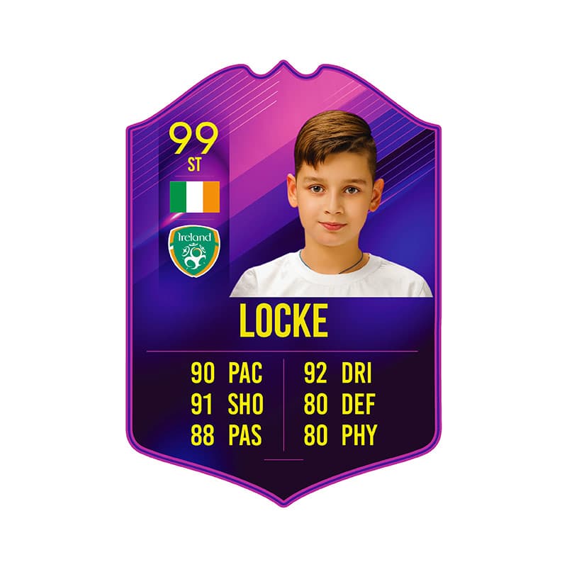 real life football card