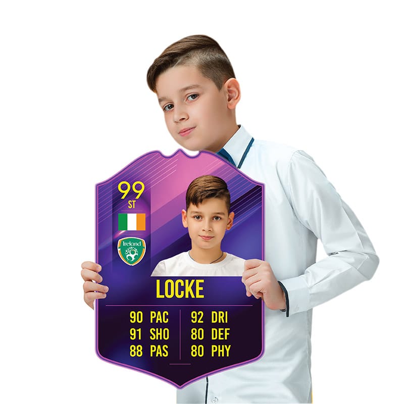 real life football card