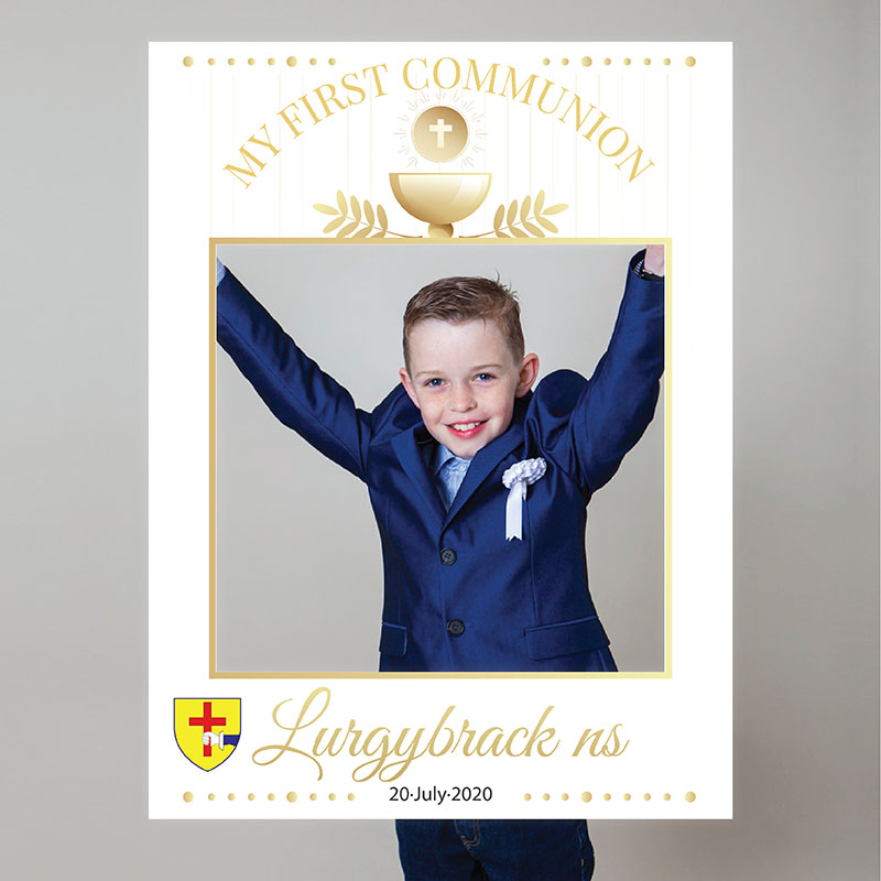My First Communion Frame - Gold - Image 2