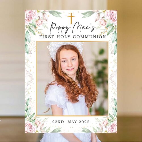 Holy Communion Frame - Floral