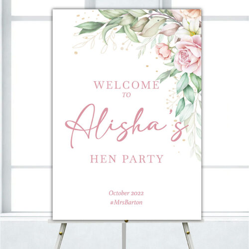 welcome sign for hen party