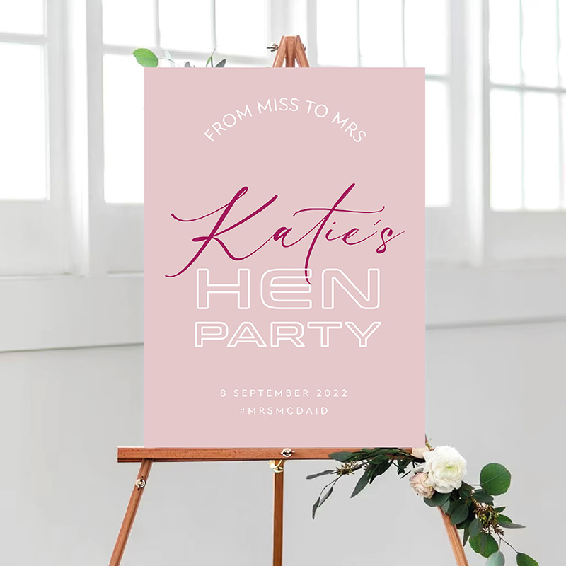 Hen Party Sign - Blush - Image 2