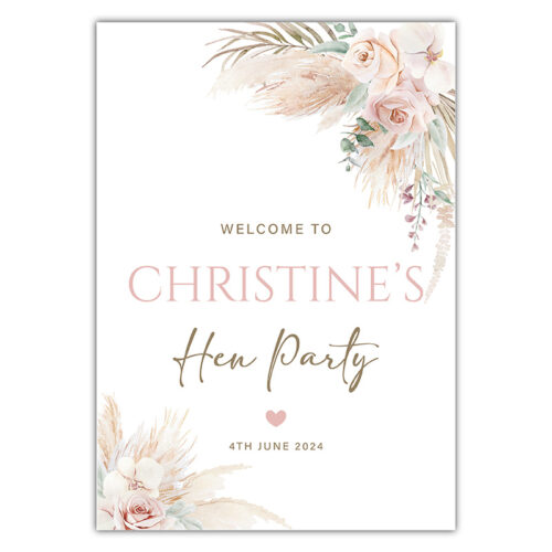 Hen Party Sign - Boho