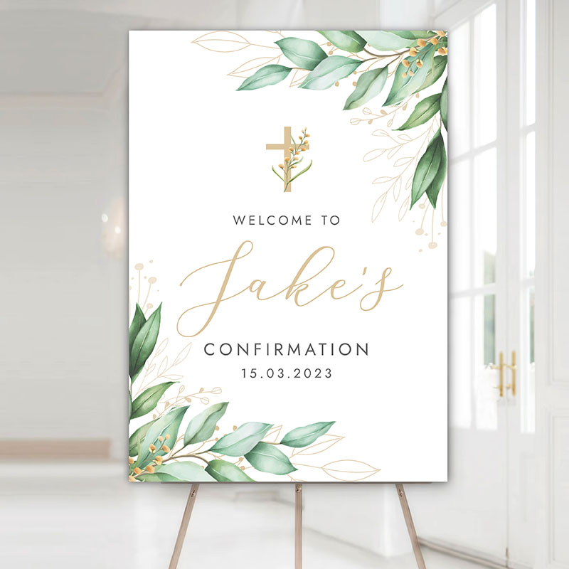 Confirmation Party Sign - Gold - Image 2