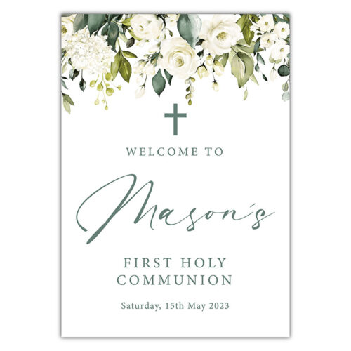 Communion Party Sign - Greenery