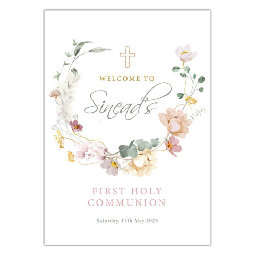 Communion Party Sign - Wildflower