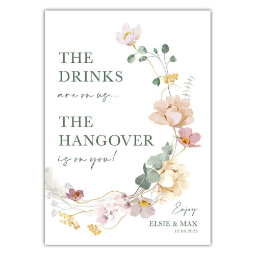 Drinks Sign - wildflower