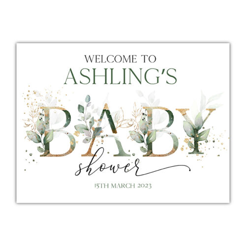 Baby Shower Welcome Sign -  Eucalyptus