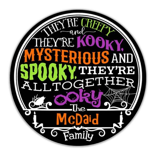 Halloween Door Sign - Adams Family