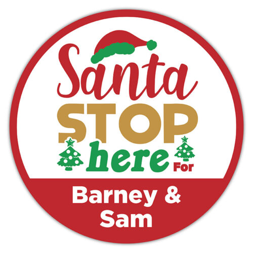 Santa Stop Here Door Sign