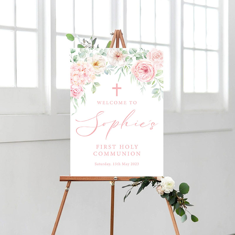 Communion Welcome Sign - Pink - Image 2
