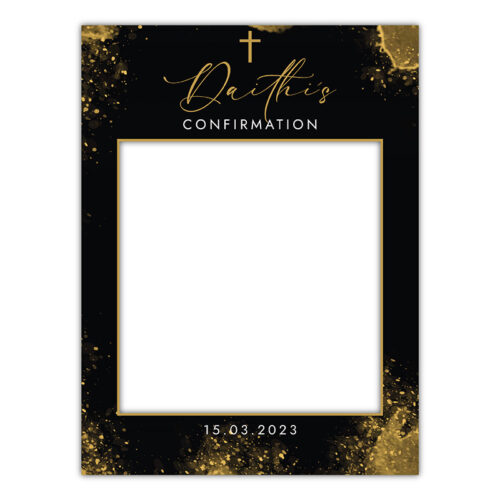 Communion / Confirmation Frame - Black Gold