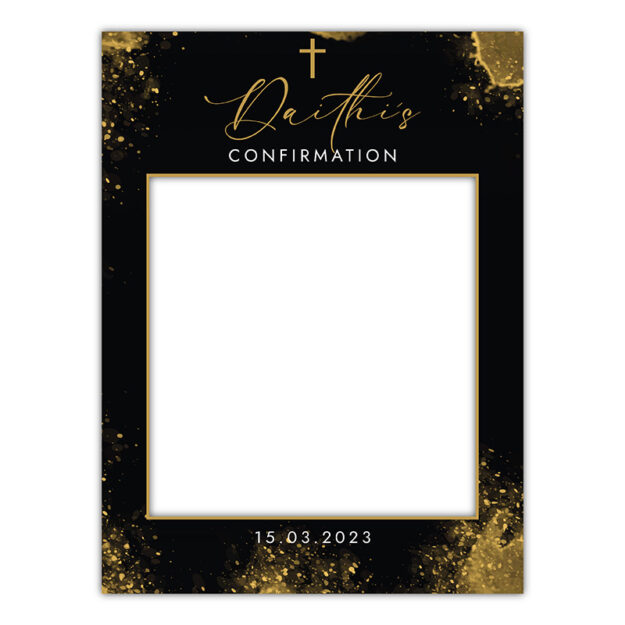 Communion - Confirmation Party Frame - Black Gold